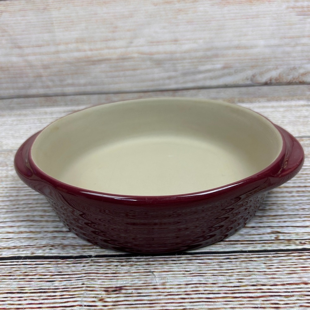 Pampered Chef Cranberry 3141 Stoneware Casserole Baking Dish 8.5 Inch Round